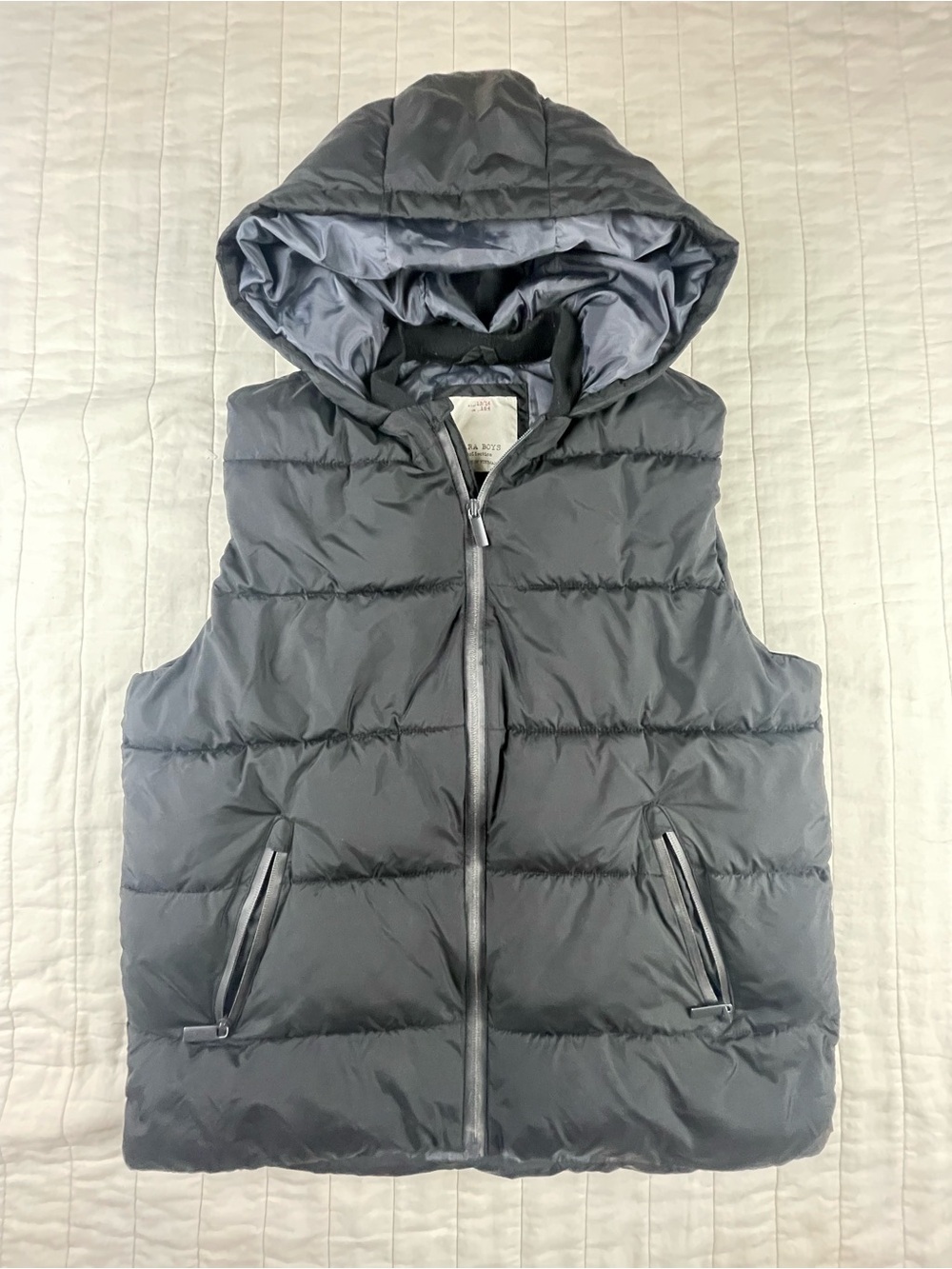 Zara Boys Hooded Puffer Vest 13/14